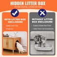 thumbnail image 3 of Caja de arena para gatos VEVOR para 2 gatos con puertas de ratán, 3 of 9
