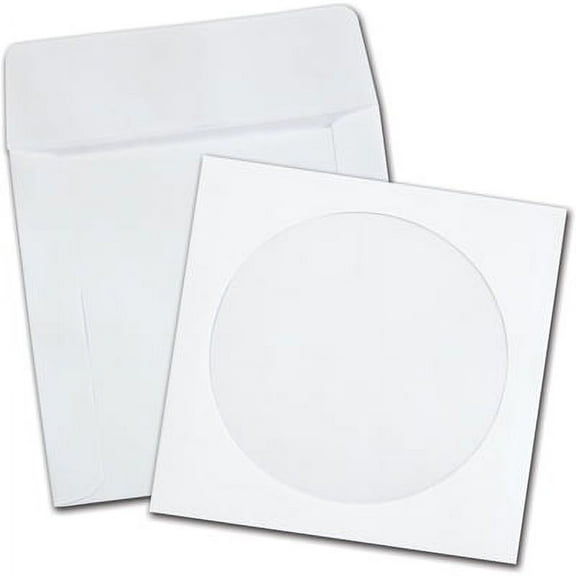 Quality Park-1PK Cd/Dvd Sleeves, 1 Disc Capacity, White, 100/Box