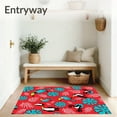 thumbnail image 3 of ODIKA 4'x6' Machine Washable Non-Slip Area Rug, Tropical Exotic Animal Name Nursery Ensemble High Traffic Rug, Red, 685964, 3 of 7