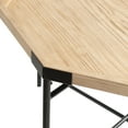 thumbnail image 3 of Kate and Laurel Occonor Two-Tone Octagon Coffee Table, 28 x 26 x 18, Natural Brown and Black, Transitional Mixed Materials Living Room Table with Resilient Wood Construction, 3 of 8