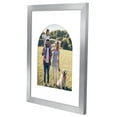 thumbnail image 4 of Americanflat 11x14 Picture Frame with Shatter-Resistant Glass Arch-Shaped Mat photos unique black - Silver, 4 of 8