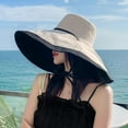 thumbnail image 6 of YooGuoGuo Super Wide Brim Women Sun Hat Cotton Floppy Packable Reversible Wired Edge Hats UV Protection Summer Beach Travel Garden, 6 of 6