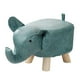 thumbnail image 5 of Reposapiés de animales, taburete de sofá, almacenamiento portátil de madera, otomana con dibujos animados azul, 5 of 9