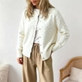 thumbnail image 5 of COMVALUE 2026 Leopard Cardigan Womens Button Up Sweaters Long Sleeve Cheetah Print Cropped Cardigan Jackets (White, XXL), 5 of 6