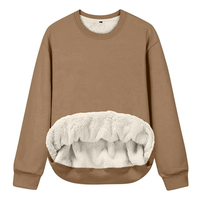 RKSTN hoodies pour Femmes Sweat à Capuche d'Hiver Chaud en Peluche avec Poche Manches Longues Mode Automne