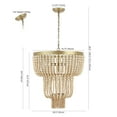thumbnail image 3 of Safavieh Aleynne 4-Light 20.75" Glam Iron Chandelier, Gold/Natural, 3 of 7