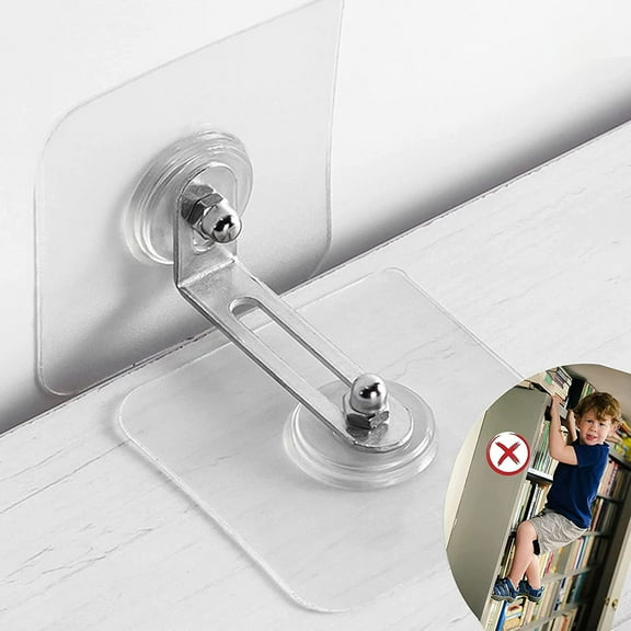 10 Packs Adhesive Furniture Anchors Wall Anchors No Drill for Secure Cabinet Bookcase Dresser Shelf Wall Anti Tip Furniture Anchors for Baby Proofing with 7mm Wrenc Removable No Screw (10pcs-Big)