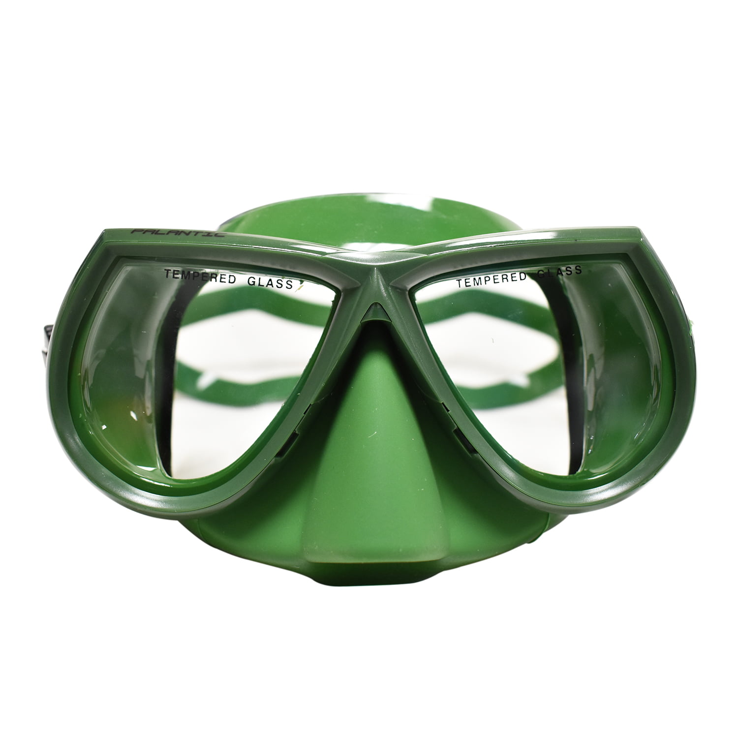 Palantic Green Free Dive Spearfishing Low Volume Mask & Flexible Snorkel Combo 