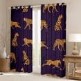 thumbnail image 2 of Castle Fairy Leopard Blackout Curtains Set of 2 (52x84 Each),Cheetah Window Curtains, 2 of 6