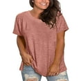 thumbnail image 2 of Endives Plus Size Women's Short Sleeve T-shirt Round Neck T Shirt Summer Loose T Shirt Casual Top, 2 of 5