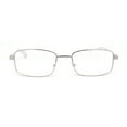 thumbnail image 2 of Classic Metal Rim and Arm Narrow Rectangle Reading Glasses Silver +1.0, 2 of 4