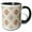 Black/White, variant on 3drose, Aztec Motif Diamond-shape Pattern Blue and Terracotta Colors, 15oz Mug