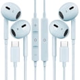 thumbnail image 2 of 2 Packs USB C Headphones for iPhone 16/15 Phone Earbuds with Microphone & Volume Control HiFi Stereo Type C Earphones for Galaxy S23/S22/S21/S20/Ultra Note 10/20, for Pixel 7/6/6a/5/4,for OnePlus 9 8, 2 of 8
