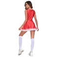 thumbnail image 3 of Mardi Gras Outfit Women'S Cheerleading Outfit Gymnastics Outfit Five Color Sleeveless Soccer Baby Cheerleading Dress Red L, 3 of 3