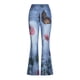 thumbnail image 4 of ICHUANYI Clearance Womens Elastic Waist Stretch Buttons Printing Thin Stretch Skinny Pants Trousers(Blue, L) ICHUANYI WER2023081107994, 4 of 8