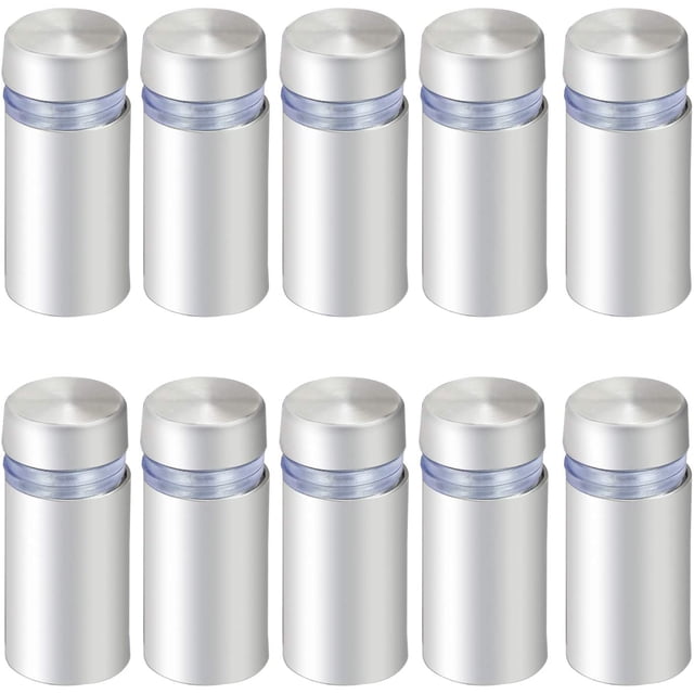 Tornillo de soporte de separación de vidrio de acero inoxidable de 12 x 25 mm Tornillos de accesorios de hardware de clavos de publicidad 10PCS ShuxiuWang 8390613635785