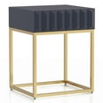 thumbnail image 2 of Furniture of America Giffore Metal 1-Drawer Side Table in Antique Blue, 2 of 5