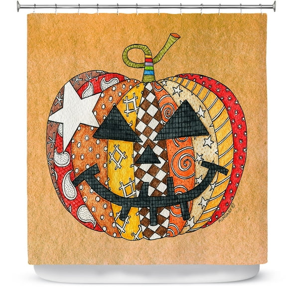 Shower Curtains 70" x 73" from DiaNoche Designs by Marley Ungaro - Pumpkin Tan