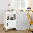 Kitchen Cart with Small Kitchen Island on Wheels w/Drawer 3 Rolling