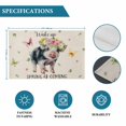 thumbnail image 6 of Spring Pig Placemats Set of 6, Butterfly Botanical Floral Rustic Placemats for Dining Table, Place Mats for Kitchen Tabletop, Waterproof Wipeable Dining Table Mats Set, 6 of 9