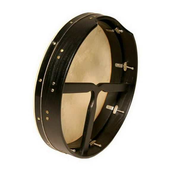 Roosebeck Bodhran, 16"x3.5", Tune, Black, T-Bar