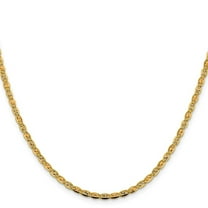 Auriga 14k Tri-Color Gold 2.75mm Valentino Chain Necklace for Women 16"