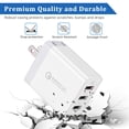 thumbnail image 4 of Chargeur Mural USB 3.0 à Charge Rapide, Adaptateur d'Alimentation Chargeur USB 3.0 QC 30W Portable, 4 of 5