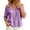 Purple, variant on Edvintorg Women's Plus Size Tops Cold Shoulder 3/4 Sleeve V Neck Lightweight Loose Casual Pullover Shirt Fashion Clothing Black XL