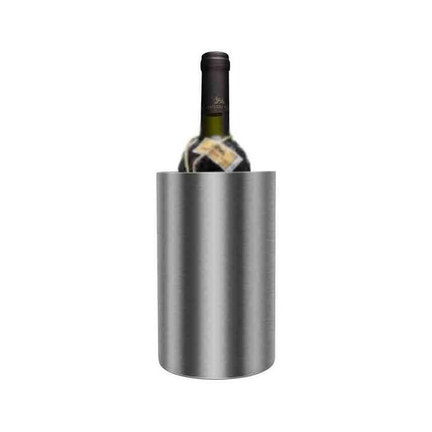 Cubo de hielo doble de acero inoxidable, cubo de vino de hielo recto, 1600ml, Bar, fiesta, hogar, vino, champán, cerveza, cubo de hielo
