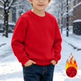 thumbnail image 2 of Kids' Sweatshirt Crewneck Set-in Sleeve Long Sleeve Casual Pullover Basic Comfortable Solid Color Fall Top, 2 of 7