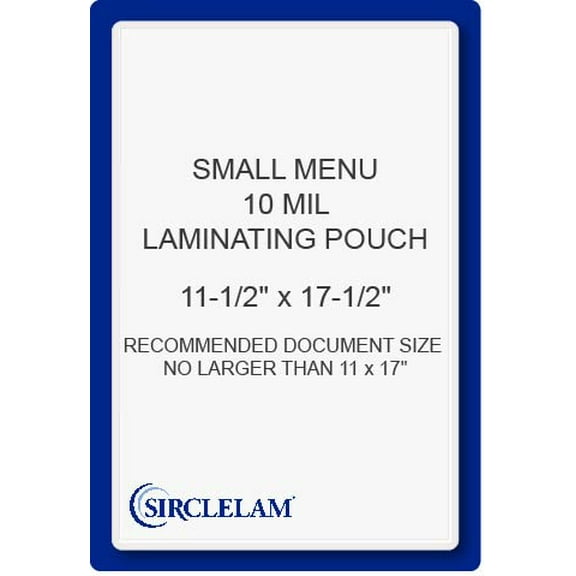 SircleLam Small Menu 10 Mil Laminating Pouches, 50 Count, 1 Pack