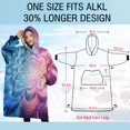 thumbnail image 4 of Oversized Wearable Blanket Hoodie,Colorful Burst Pattern Sherpa Blanket Hoodie with Super Pockets,Super Warm Fuzzy Pullover for Women & Men, 4 of 6