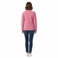 thumbnail image 3 of Women's Full-Zip Polar Soft Fleece Jacket, Dark Rose XL, 1 Pack, 3 of 8