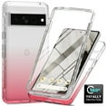 thumbnail image 1 of for Google Pixel 7 Pro Gradient Clear Case with Built-in Screen Protector, Crystal Clear Not Yellowing Case Military Grade Full Body Shockproof Phone Cover for Google Pixel 7 Pro, Pink, 1 of 6