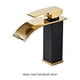 thumbnail image 5 of Advancent Grifos de lavabo impermeables con grifo de agua fría y caliente ajustable, grifo de lavabo de cascada fácil de limpiar Accesorios de baño oro negro corto, 5 of 6