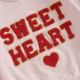 thumbnail image 5 of Bagilaanoe Toddler Baby Girl Valentine's Day Sweatshirt Long Sleeve Letter Embroidery Pullover 6M 12M 18M 24M 3T 4T Kids Spring Loose Tee Tops, 5 of 8