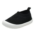 thumbnail image 6 of Dakaela Toddler Boy Girl Mesh Sneakers 3-12Months Baby Knitted Walking Slip on Shoes 3T 4T Little Kid Breathable Soft Sole Outdoor Shoes Black Size 4.5, 6 of 7