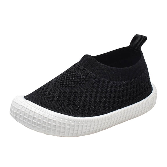 Zshosam Kids Tennis Shoes Toddler Little Kid Shoes Slip On Sneakers Soft and Durable Size 10,(Black Little Kids 10)