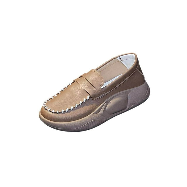 facefd Chaussures Décontractées pour Femmes Confortables à Enfiler Douces pour Intérieur Extérieur Marche Kaki 37