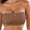 Brown, variant on Solid Color Strapless Bra for Women Wireless Lift Bras for Women 3D Molded Soft Support Mesh Breathable Bralette with Removable Straps Comfort Everyday Bra Size M Beige