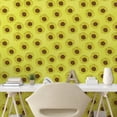 thumbnail image 3 of Ambesonne Floral Peel & Stick Wallpaper for Home, Rustic Sunflowers Silhouette, 13"x36", Pale Avocado Green Umber, 3 of 6