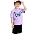 thumbnail image 4 of CPNG Children's Girls and Boys T Shirt Trendy Butterfly Print Loose Fit Tees Summer Casual Crew Neck Short Sleeve T-Shirt, 4 of 8