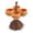 B, variant on Halloween Pumpkin Snack Bowl Stand Spooky Holiday Decoration Broomstick Serving Stand with 4 Bowls for Candy Salad Fruits Party Theme Supply Set