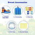 thumbnail image 5 of OLAKIDS Inflatable Water Slides, Shark Theme 14FT x 10FT x 8.5FT Bouncy House with Slide, Splash Pool, Climbing Wall, Water Gun, Outdoor Jumping Castle with Hose, Carry Bag, Stakes (Without Blower), 5 of 9