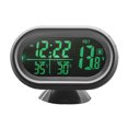 thumbnail image 1 of Termómetro De Coche 3 En 1 Con Retroiluminación De Dos Colores Reloj De Coche Multifuncional Opcional Con Pantalla De Voltaje Para Vehículos De 12-24V seitruly VI009276-02, 1 of 6