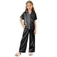 thumbnail image 1 of Pijama Arshiner de satén para niñas de manga corta de 12 a 13 años, 1 of 9