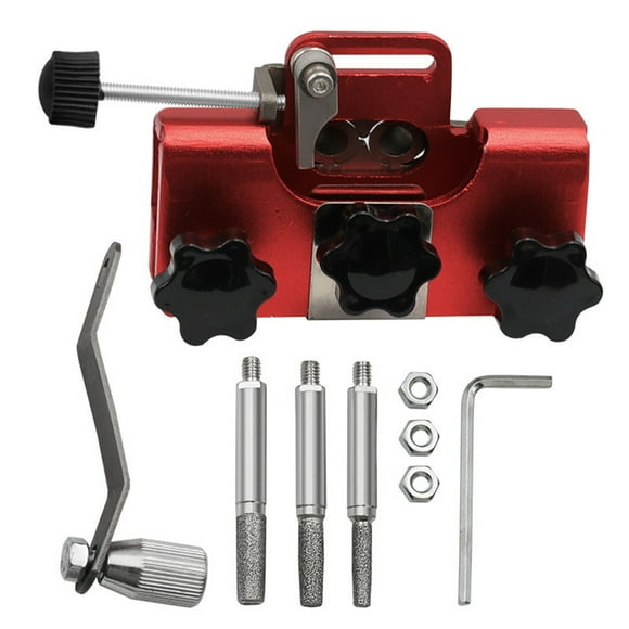 Graflsoa Aiguiseur de Chaîne Manuel Portable avec 3 Têtes de Meulage (4/5/6 mm) - Léger, Durable et Facile à Utiliser pour l'Entretien de Chaîne en Déplacement