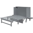 thumbnail image 6 of Tabaray Modern Full Size Murphy Bed with USB Port and Removable Shelves on Each Side, Wood Mobile Murphy Chest Bed, Muti-Functional Cabinet Bed for Kids Teens Adult (Gray+Full-60), 6 of 18