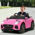 thumbnail image 3 of Costway 12V Jaguar F-Type SVR Licensed Kids Ride On Car w/ MP3 & Lights Pink, 3 of 10