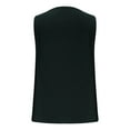 thumbnail image 6 of Wyobmus Womens Cotton Linen Tank Tops Round Neck Casual Cami Sleeveless Blouses Summer Solid Eyelet Basic Tank Shirt S-2X Black, 6 of 8
